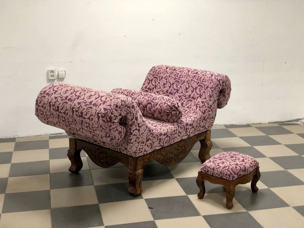 Софа диван з пуфом 1534