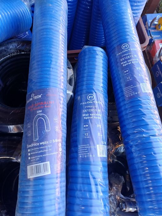 Шланг підкачки спіральний до компресора 8х12мм 10м.