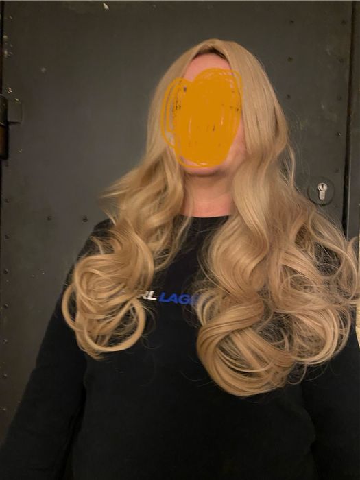 Treska peruka doczep topper blond włosy doczepiane