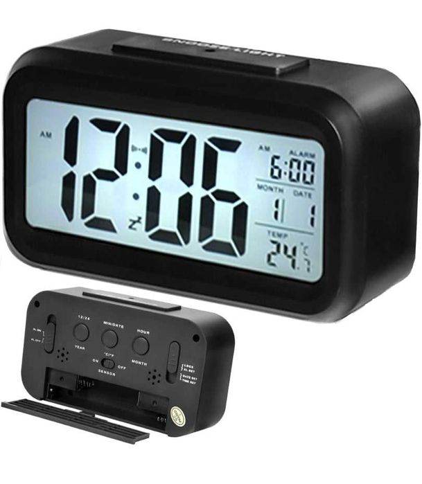 Budzik Zegar LED Elektroniczny Termometr Alarm 24H KOLORY