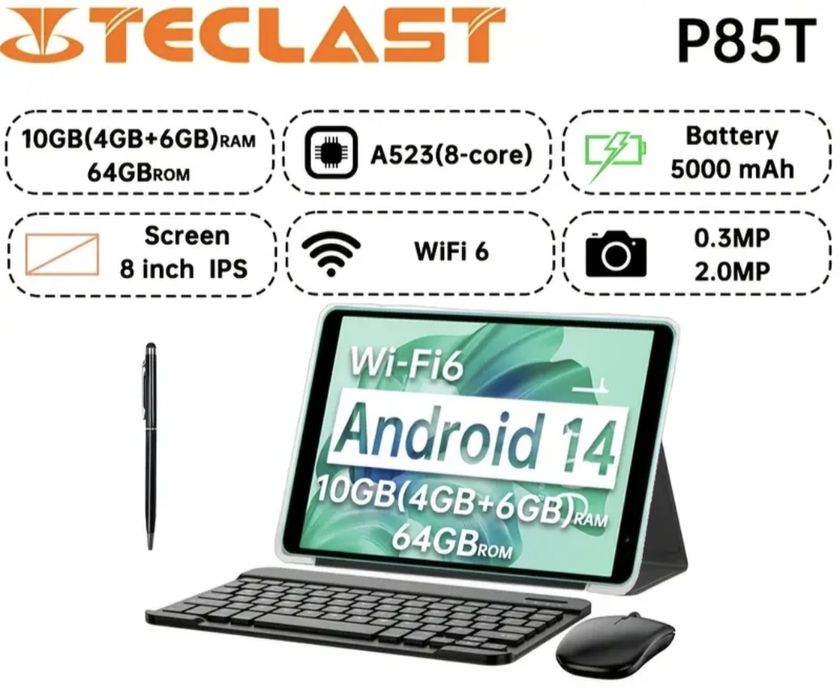 Teclast P85T 2024 Планшет, 8 дюймів Android 14.