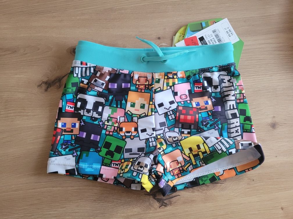 Kąpielówki chłopięce spodenki do kąpieli 110 smyk cool club minecraft