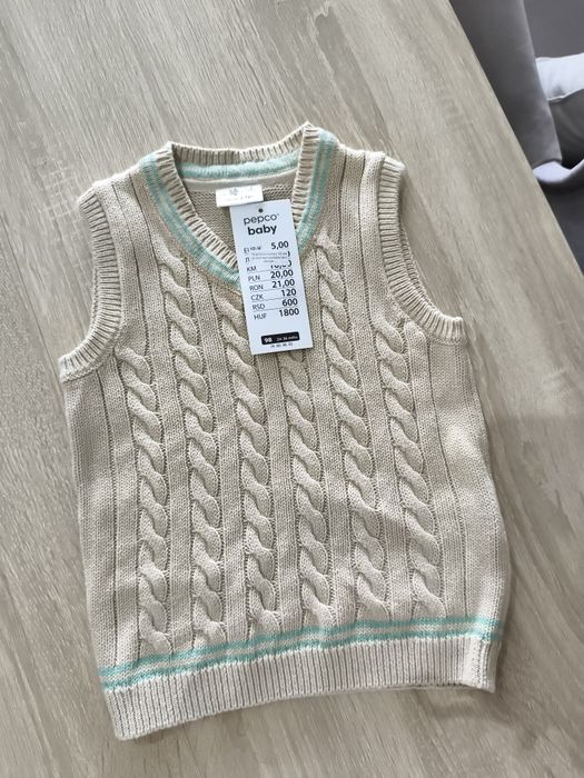 Sweterkowa kamizelka dziecięca 98