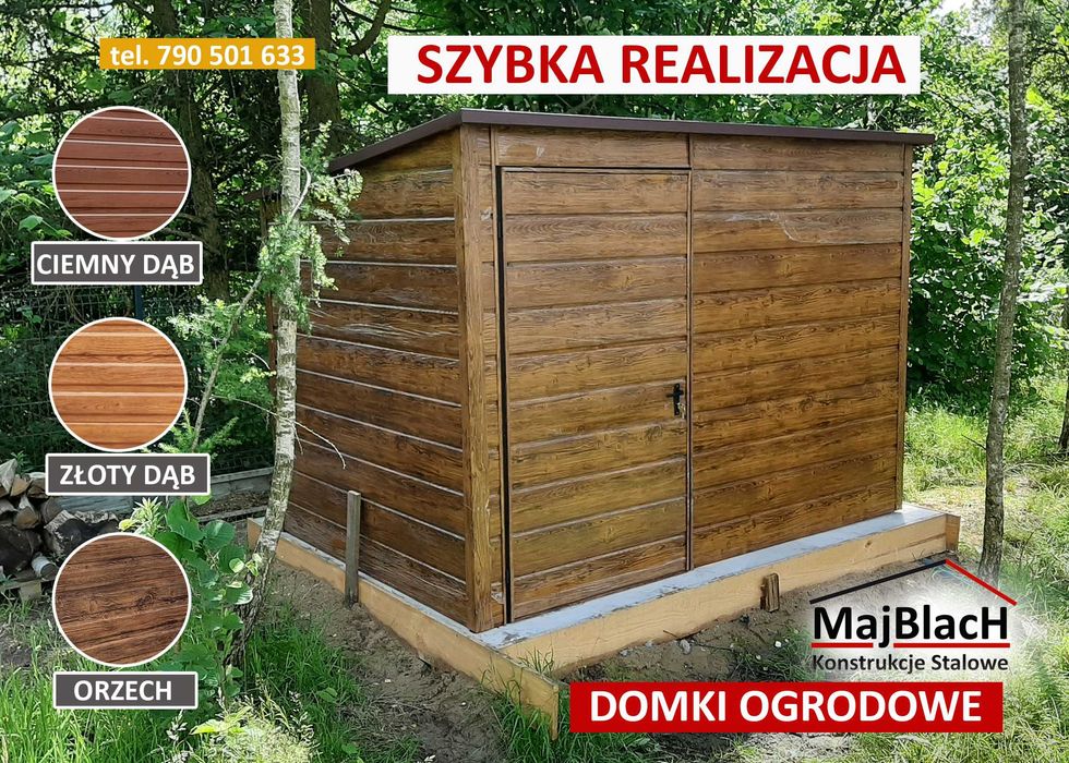 Garaż Blaszany -Schowek na Narzędzia-Magazyn Ogrodowy-Wiata- Maj-Blach