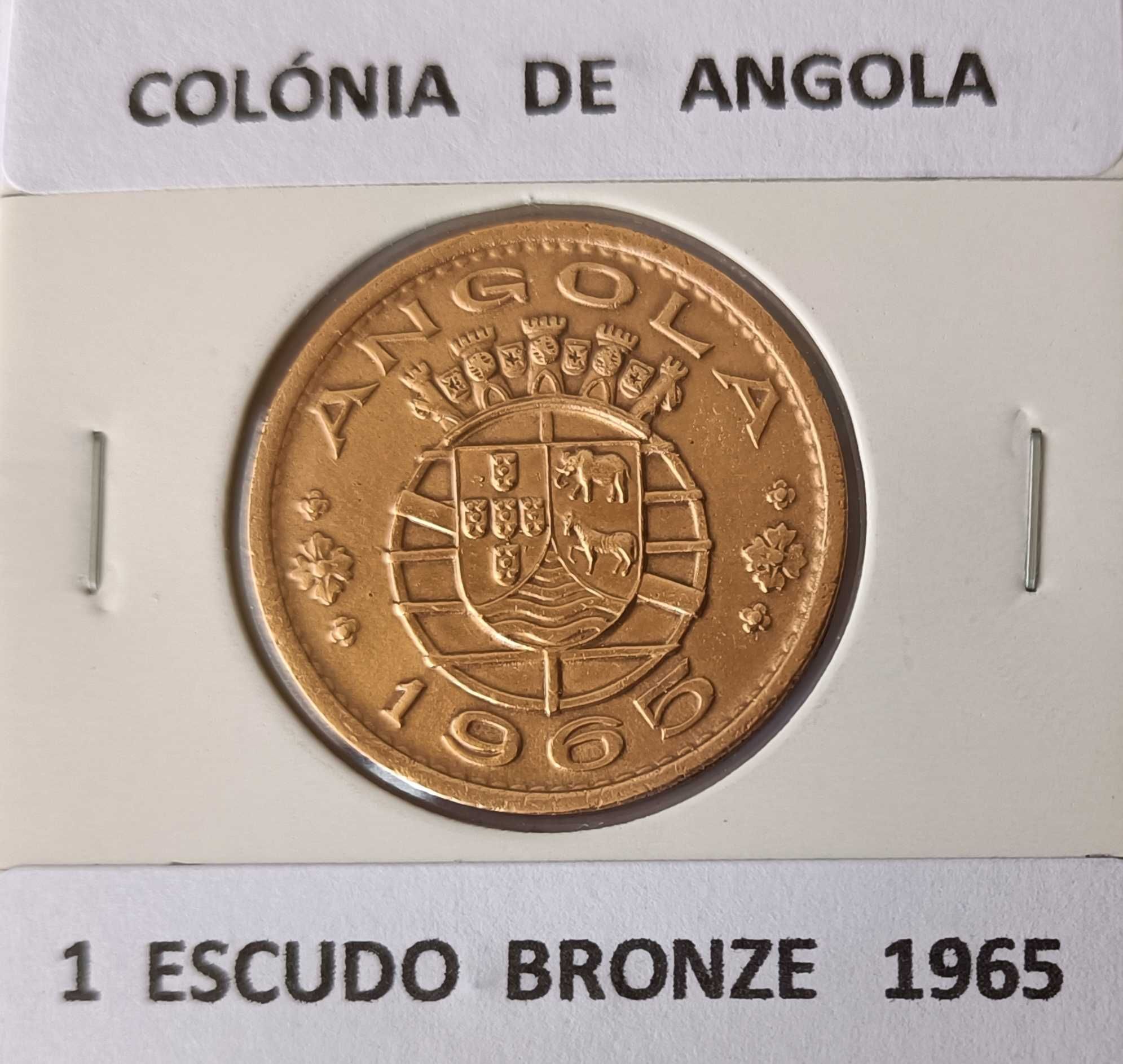Moeda Portuguesa de 1 Escudo Da Ex colónia Ultramarina de Angola