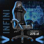 FOTEL GAMINGOWY INFINI Five Blue, nowy na gwarancji, wysyłka 24h
