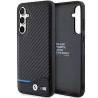 Etui Bmw Leather Carbon Na Samsung Galaxy S23 Fe - Czarne