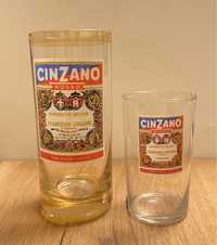 Stare szklanki kolekcjonerskie retro vintage Cinzano lata 70 2 szt.