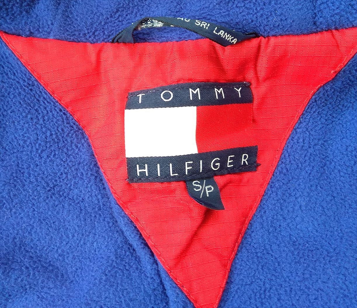 TOMMY HILFIGER куртка винтажная на флисе лого Оригинал (S)