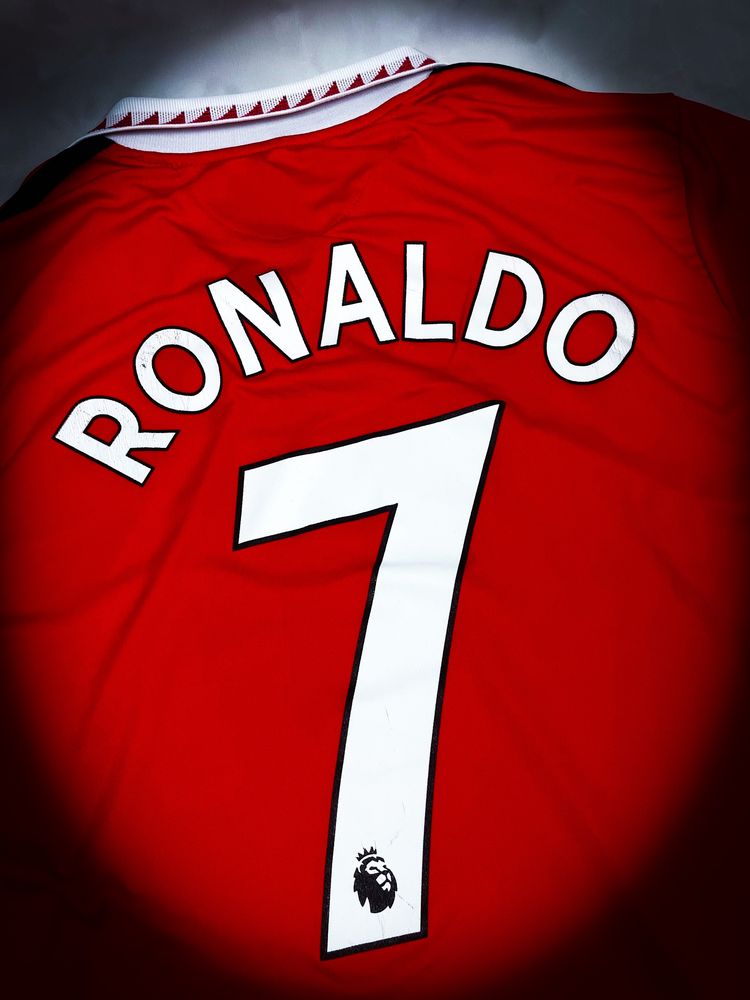 Cristiano Ronaldo Czerwona T-shirt Sportowa, Adidas Manchester United