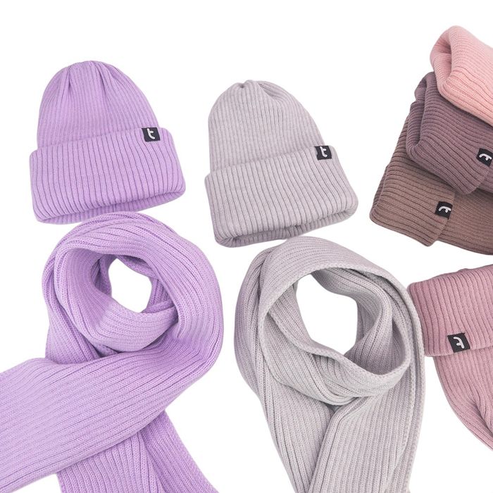 Шапка хомут шарф для дівчинки зима