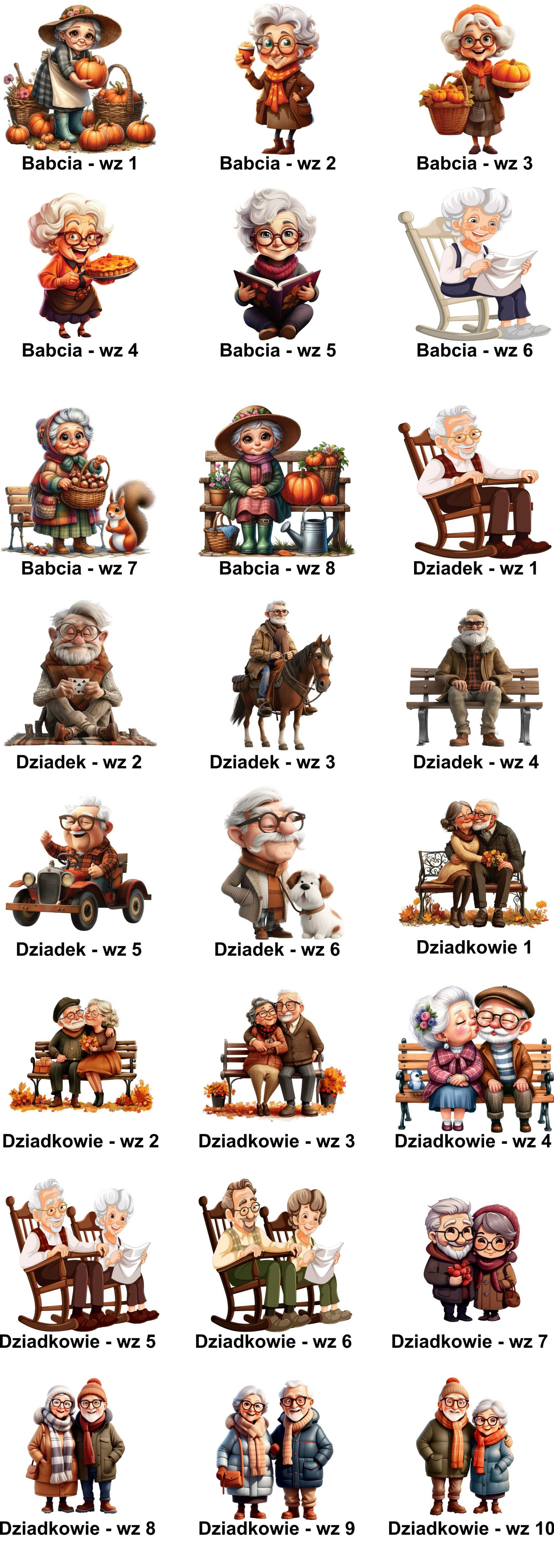 Drzewo bonsai mech 3D stojące Dzień Babci Dziadka postać UV dow tekst