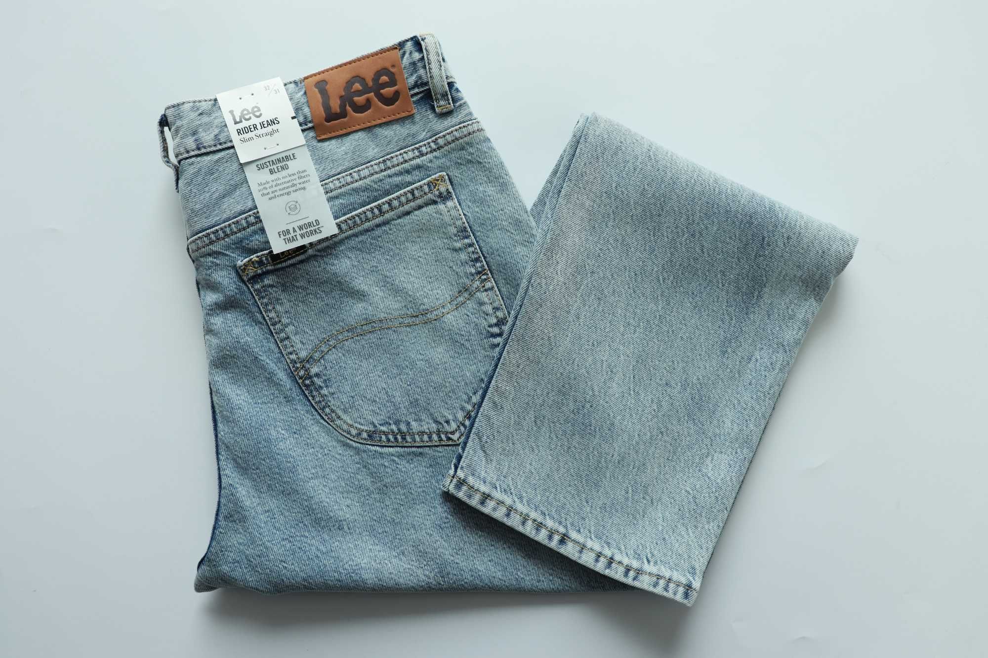LEE RIDER JEANS W32 L31 damskie spodnie jansy slim straight nowe