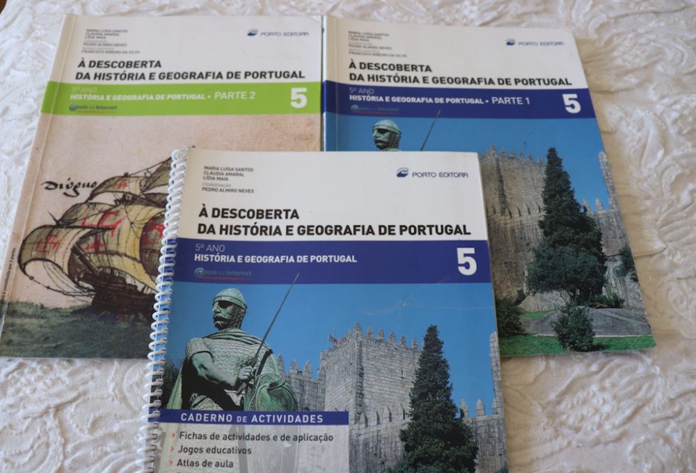 manual escolar "À descoberta da historia e geografia de portugal"