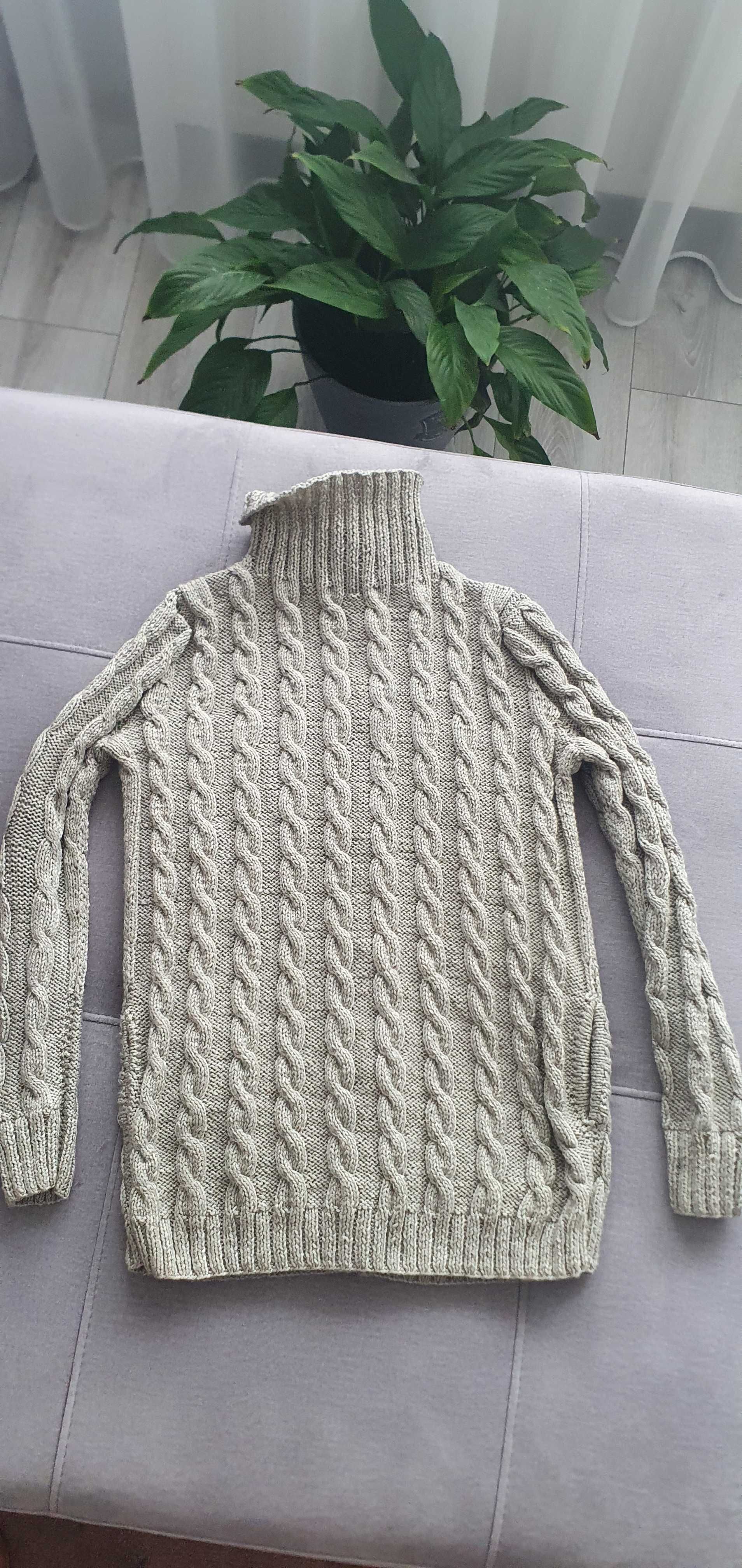 Szaro-srebny sweter L