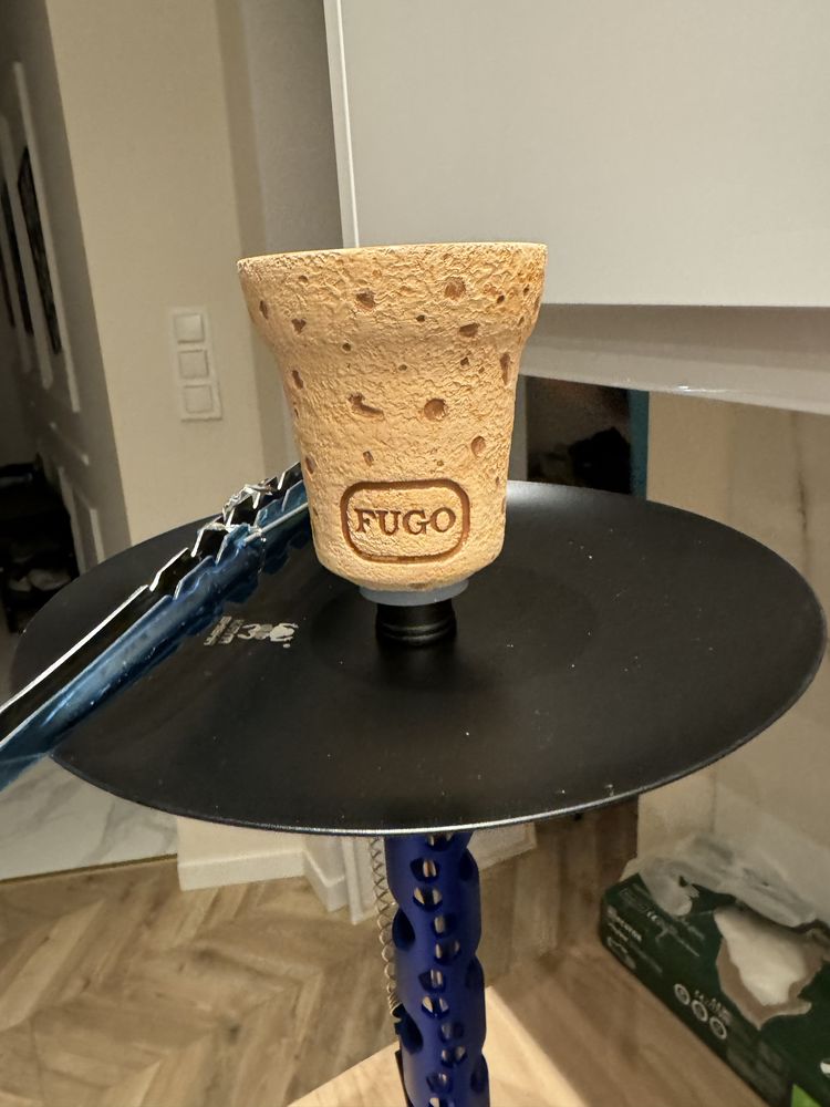 Fajka wodna  Shisha (Kaya Blue)+ Cybuch gliniany Fugo Bowl MOON