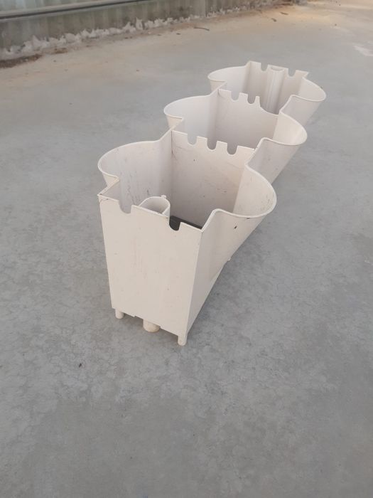 Floreiras empilháveis usadas