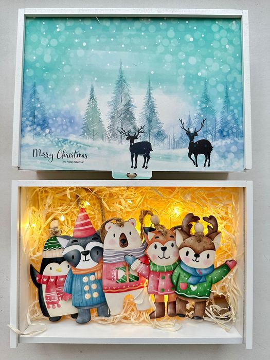 Новорічний подарунок, подарунковий набір з ялинковими іграшками