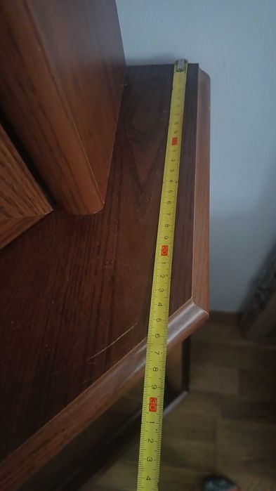 Witryna narożna brązowa 206 cm