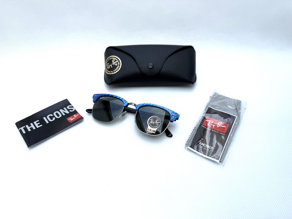 Ray Ban clubmaster marble unikatowe oryginalne