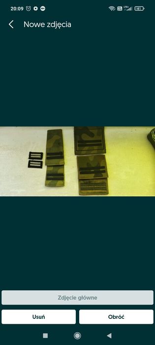 Pagony kaprala na beret i kurtkę