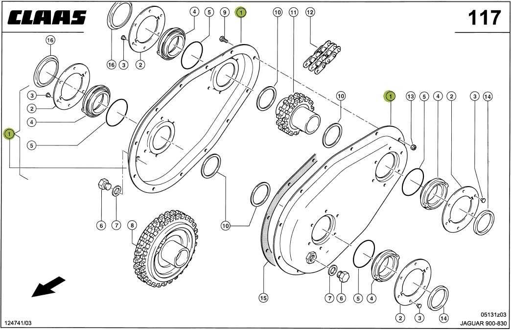 CLAAS JAGUAR 820-900 цепний редуктор 0009844450 / 9844450