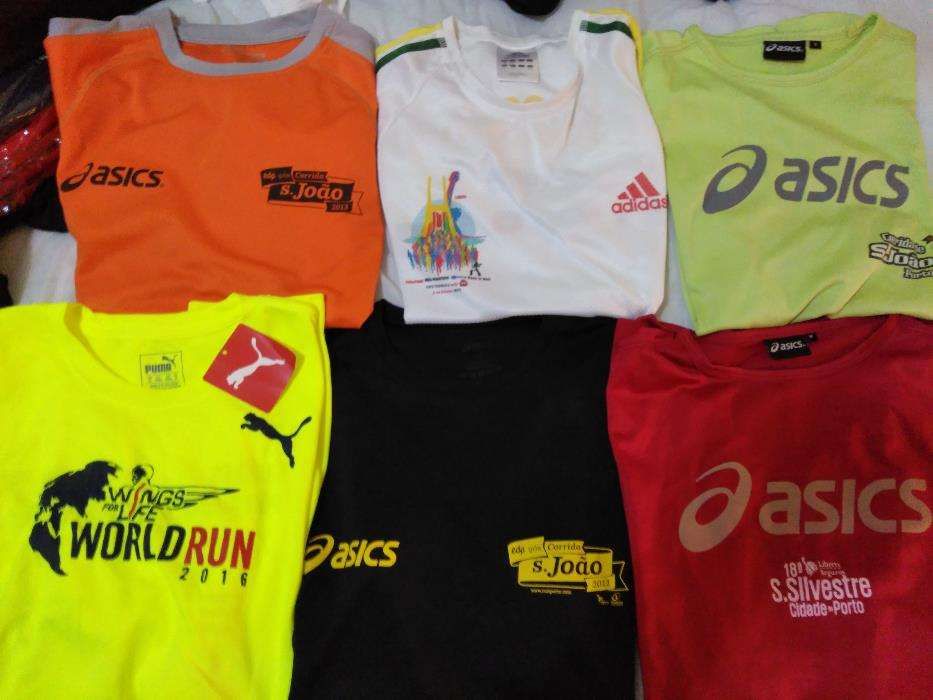 T.shirts técnicas de corrida ASICS ADIDAS PUMA