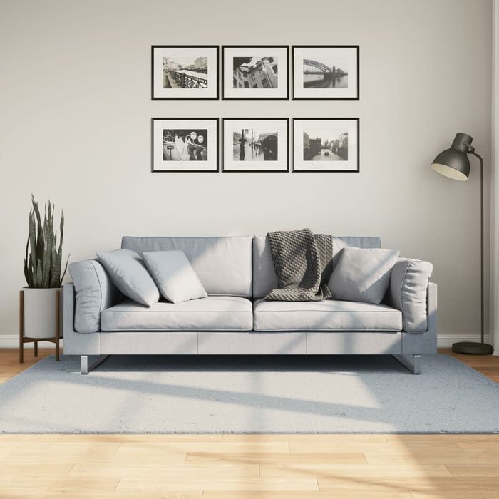 Vidaxl Dywan Huarte Z Krótkim Włosiem, Niebieski, 140X200 Cm