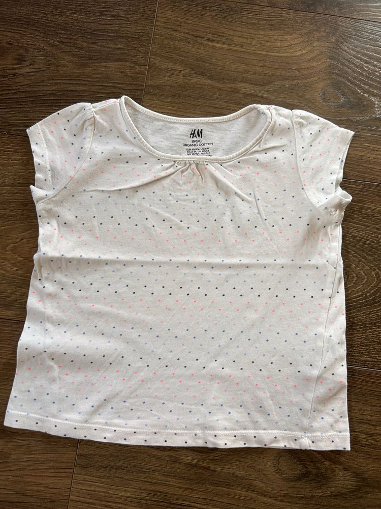 Zestaw bluzka dla dziewczynki T-shirt r. 98-104 Koszulka krótki rękaw