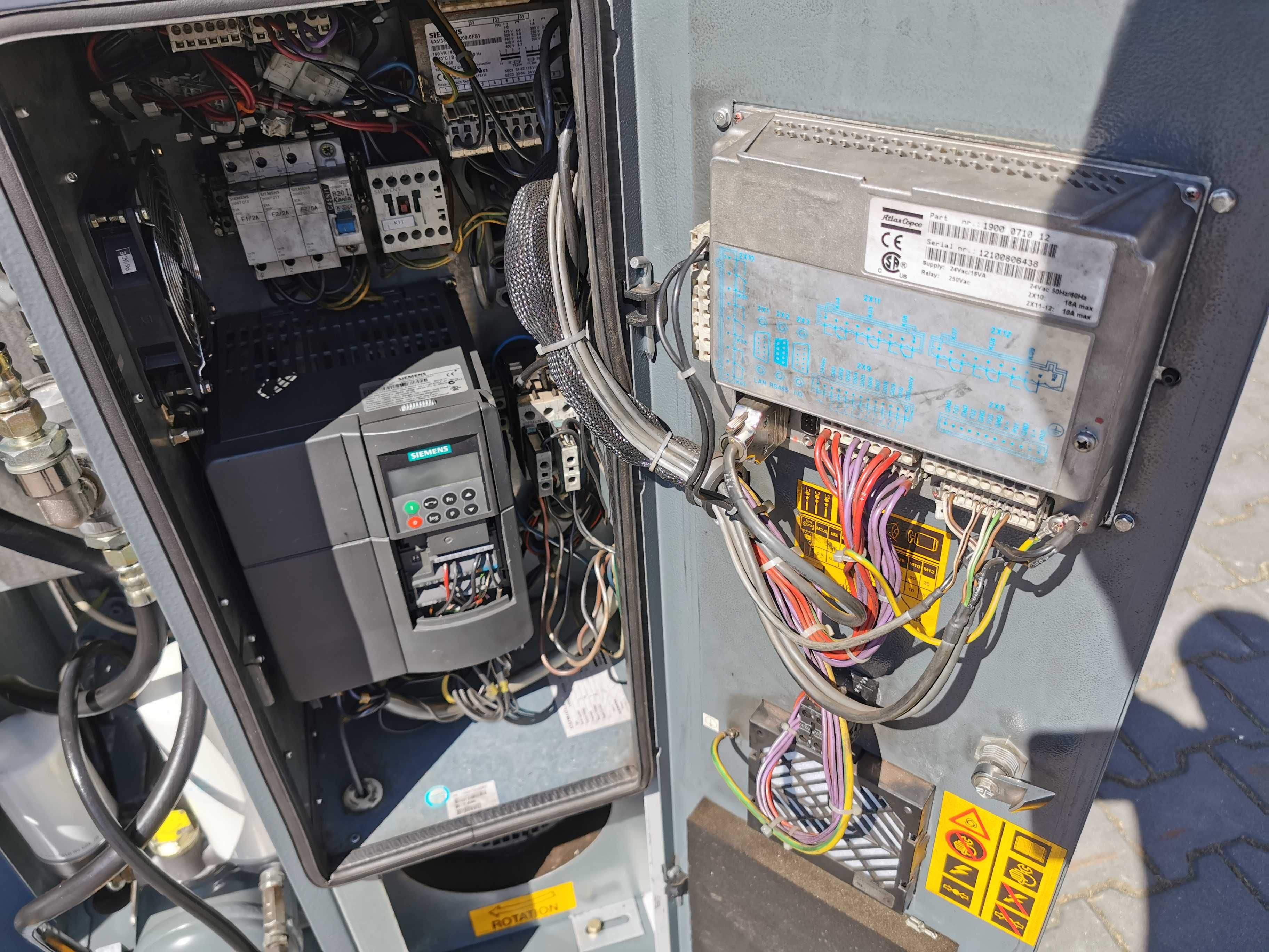 11kw +FALOWNIK Sprężarka śrubowa 1400l/min ATLAS COPCO 13bar kompresor