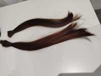 Kitka włosy naturalne niefarbowane - ciemny brąz - 30 cm