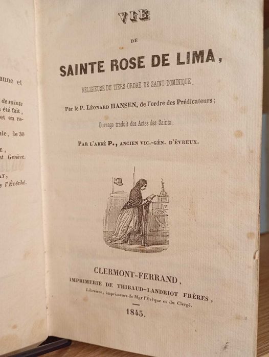 Stara Książka 1845 Żywot św. Róży z Limy - Teologia - Katolicyzm
