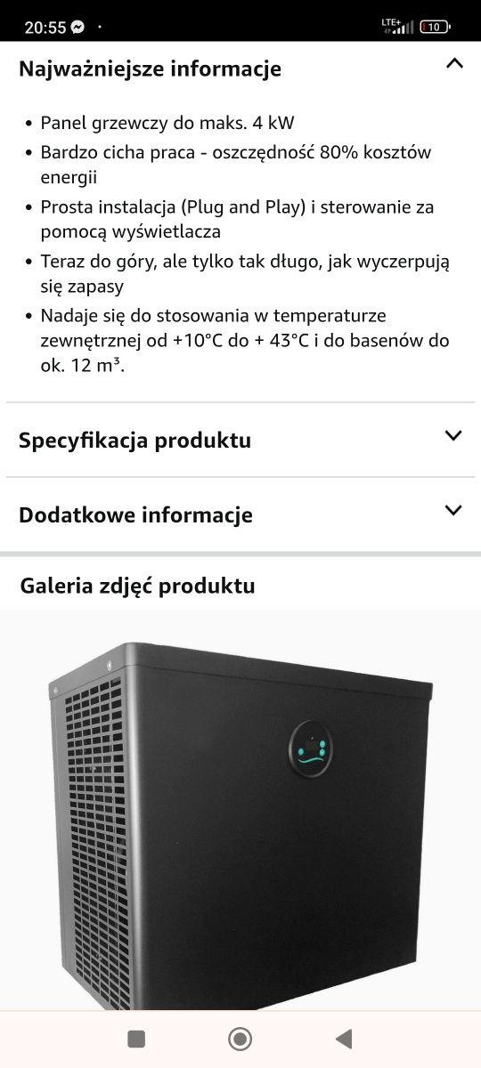 Pompa grzewcza do basenu