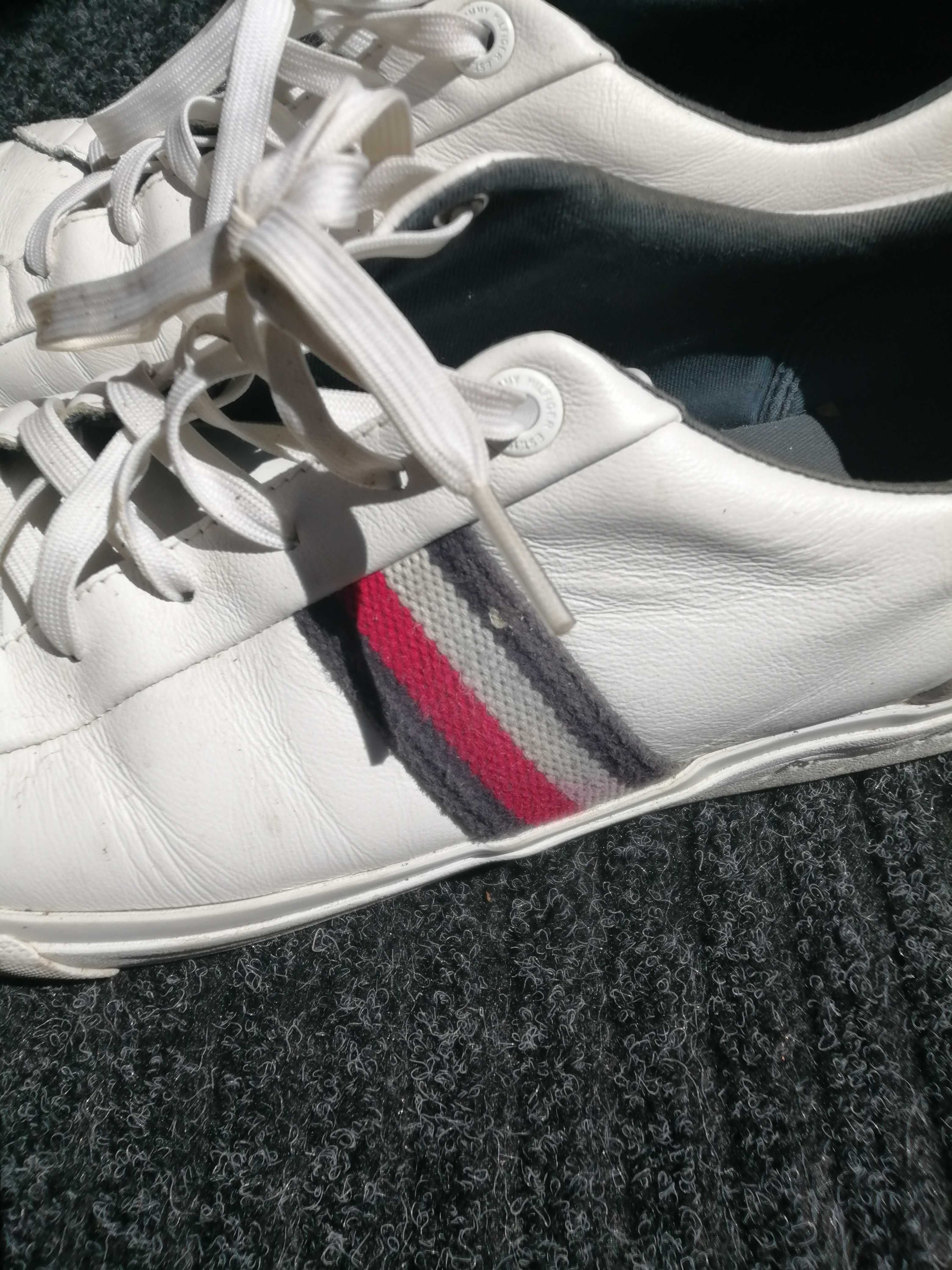 Adidasy sneakersy 44 Tommy Hilfiger białe skórzane