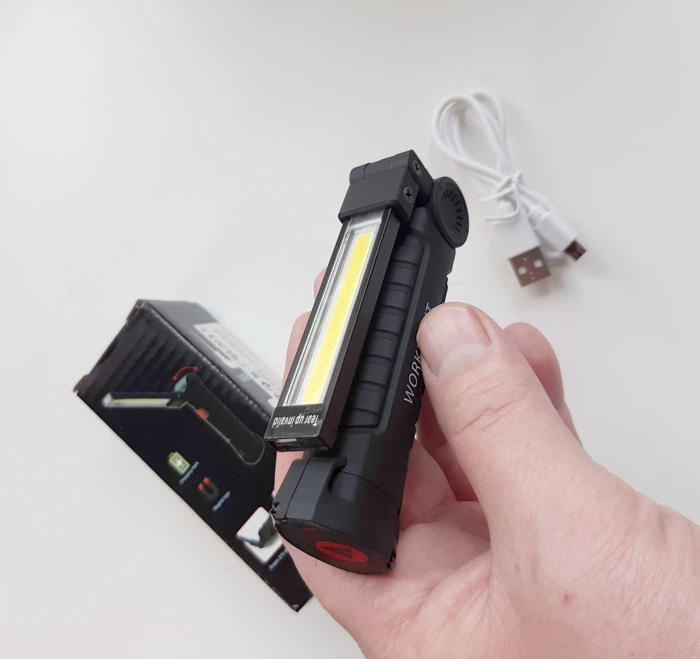 LED latarka akumulator ładowanie USB pięć trybów pracy odporna deszcz