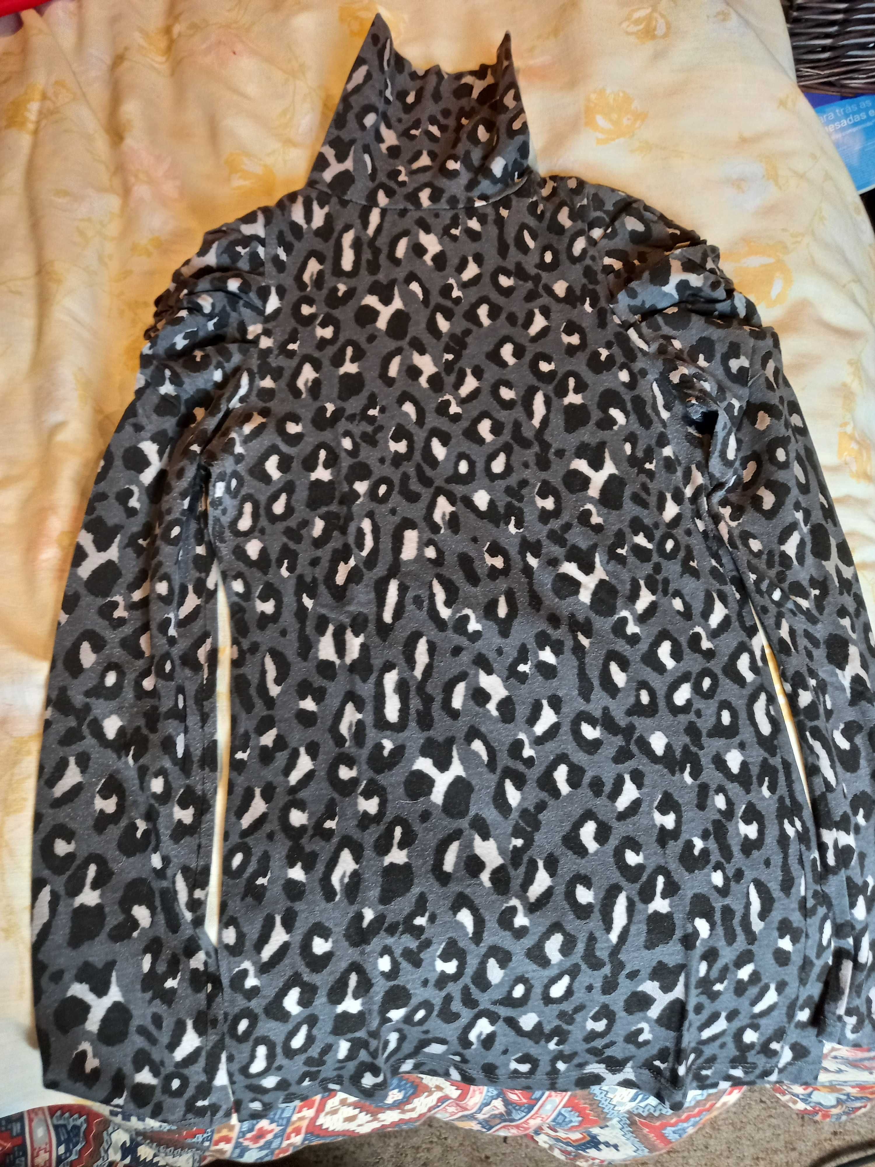 Camisola de gola alta, padrão tigresa cinzento - S - Zara Trafaluc.