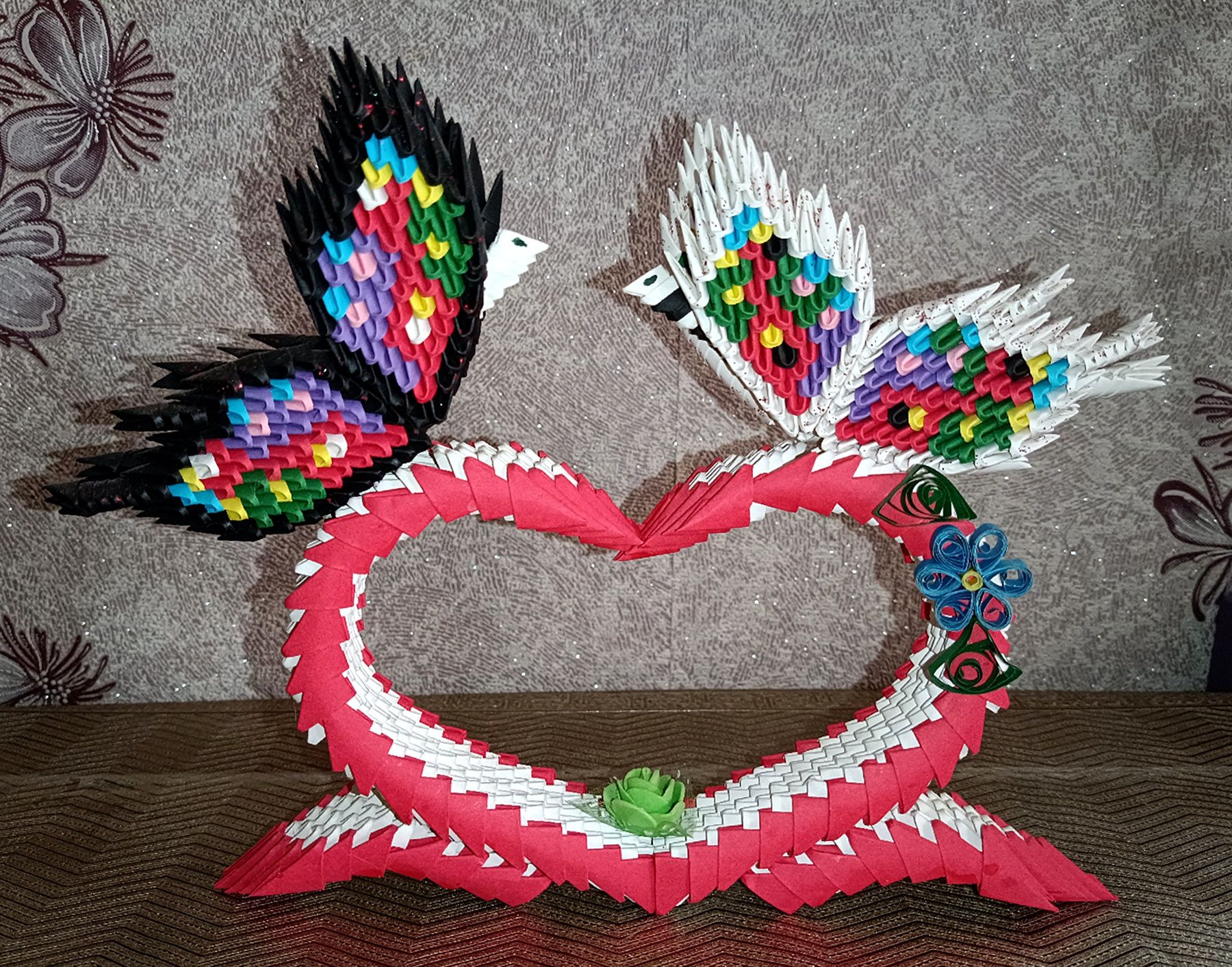 Сердечко з метеликами ( модульное оригами )