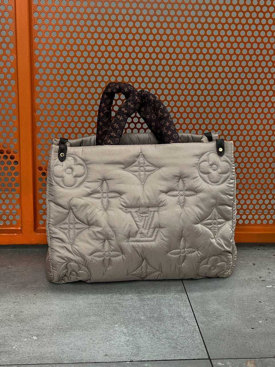 Сумка Louis Vuitton PUFF текстильна сумка шопер LV