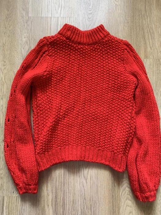 Стильний теплий червоний светр h&m (розмір S)
