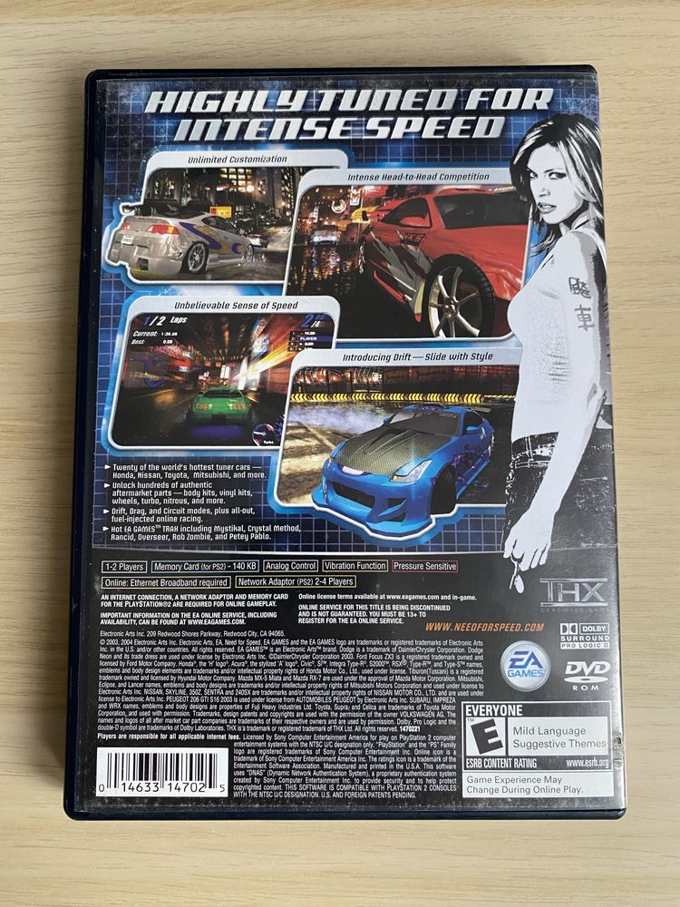 Need for Speed Underground PS2 NTSC PlayStation 2 USA