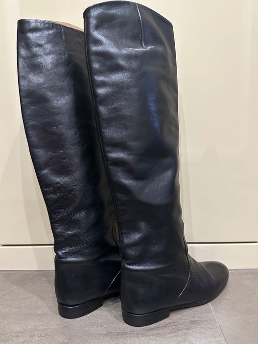 Чорні шкіряні чоботи - рідінги Franco Martini