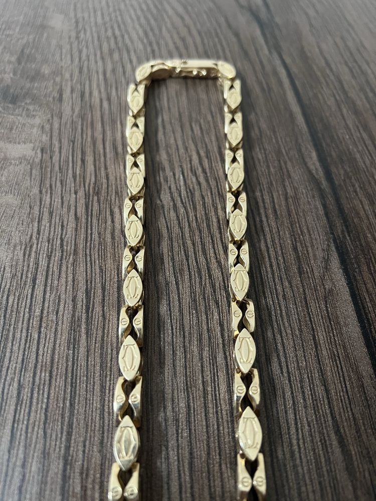 Złoty łańcuszek / łańcuch cartier 585 128g 70cm