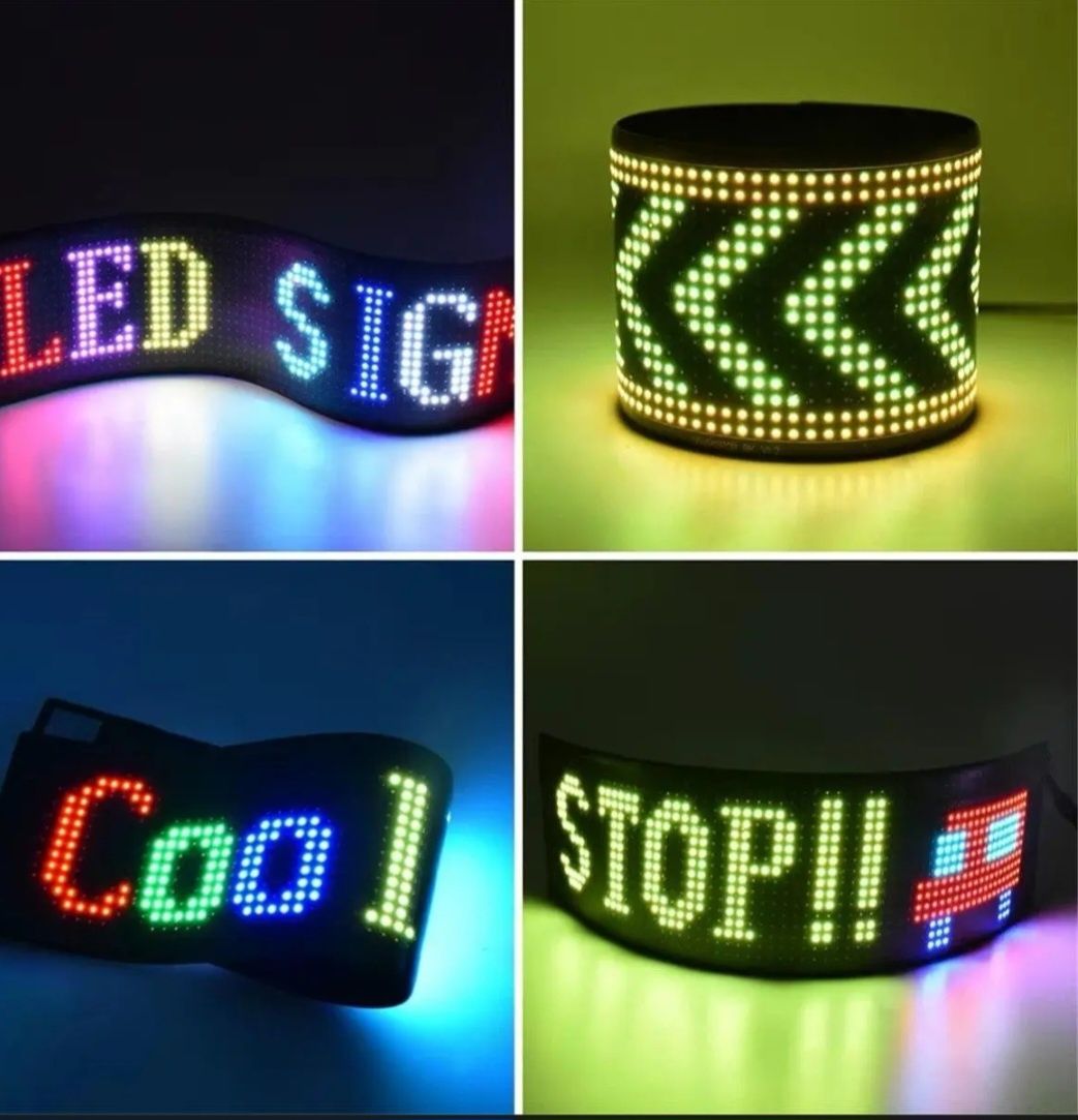 Світлодіодна LED-табличка з Bluetooth-управлінням, пультом і USB.