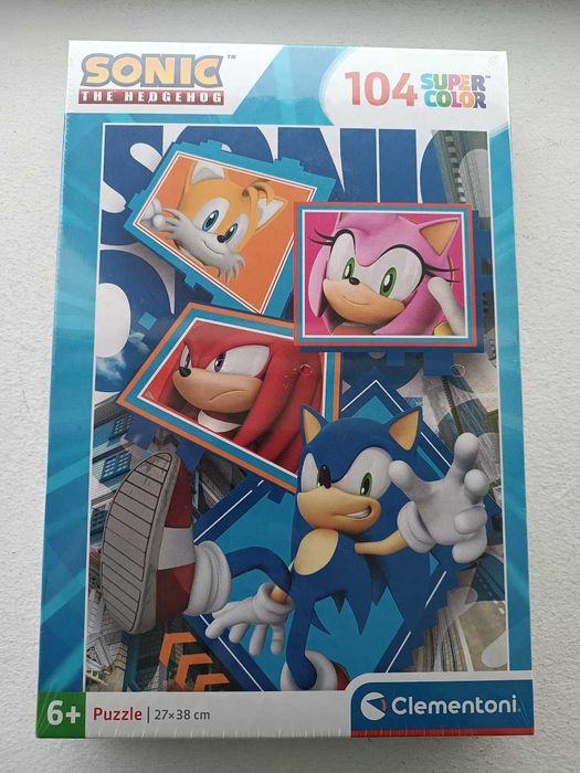 Puzzle Clementoni Sonic The Hedgehog Super Color 27x38cm 104 peças
