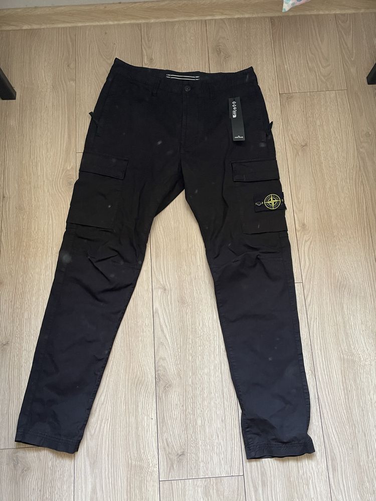 STONE ISLAND Regular fit logo patch cargo pantss