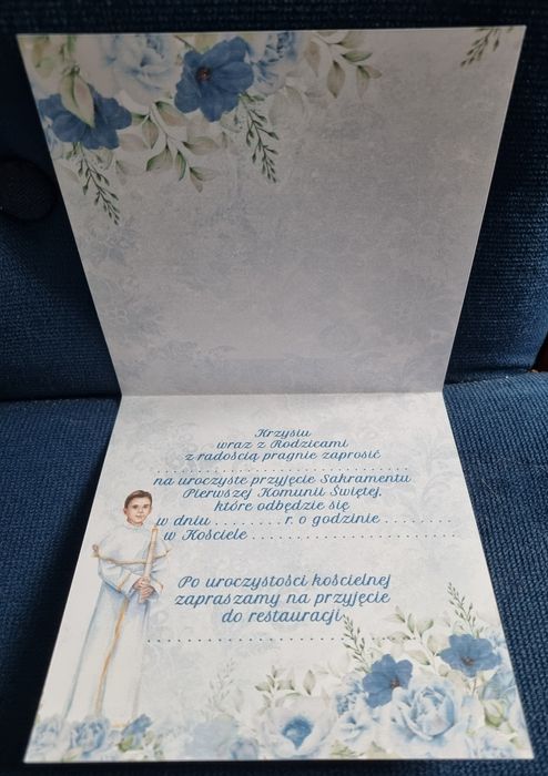Zaproszenie na Komunię Świętą