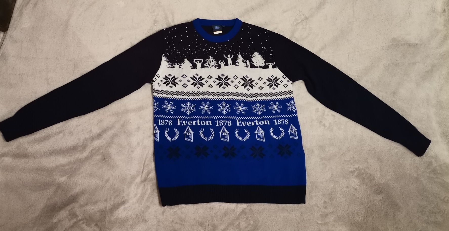 Świąteczny sweter Everton 1878 M piłka nożna święta