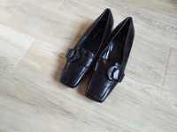 Skórzane Paul Green r. 40 czarne buty eleganckie damskie