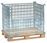 Cesto metálico para euro-palete / jaula / box desdobrável 640 mm alto