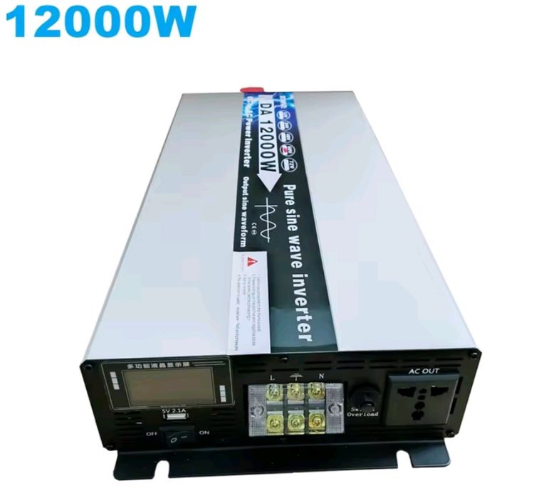 Инвертор из 24В в 220В, очень мощный 5кВт рабочая, 12кВт пик, ч.синус